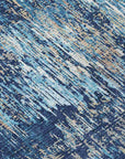 LOOMLAN Rugs Onyxia Blue Washable Indoor-Outdoor Rug