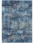 LOOMLAN Rugs Onyxia Blue Washable Indoor-Outdoor Rug