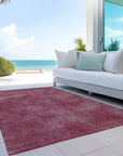 LOOMLAN Rugs Orlena Red Washable Indoor-Outdoor Rug