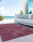Orlena Red Washable Indoor - Outdoor Rug - LOOMLAN - LOOMLAN Rugs - Outdoor Rugs