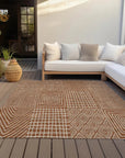 LOOMLAN Rugs Owen Orange Washable Indoor-Outdoor Rug