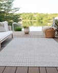 LOOMLAN Rugs Owen Silver Washable Indoor-Outdoor Rug