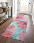 LOOMLAN Rugs Palazira Pink Washable Indoor-Outdoor Rug