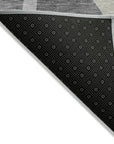 LOOMLAN Rugs Petala Black Washable Indoor-Outdoor Rug