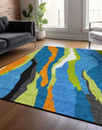 LOOMLAN Rugs Petala Denim Washable Indoor-Outdoor Rug