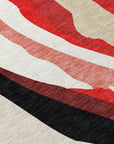 LOOMLAN Rugs Petala Red Washable Indoor-Outdoor Rug
