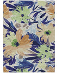 LOOMLAN Rugs Plyven Blue Washable Indoor-Outdoor Rug