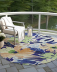 LOOMLAN Rugs Plyven Blue Washable Indoor-Outdoor Rug