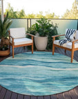 LOOMLAN Rugs Prestina Teal Washable Indoor-Outdoor Rug