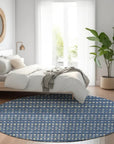 LOOMLAN Rugs Prismine Blue Washable Indoor-Outdoor Rug