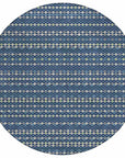 LOOMLAN Rugs Prismine Blue Washable Indoor-Outdoor Rug