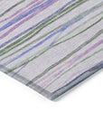LOOMLAN Rugs Prizme Purple Washable Indoor-Outdoor Rug
