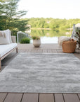 Pyrelle Gray Washable Indoor - Outdoor Rug - LOOMLAN - LOOMLAN Rugs - Outdoor Rugs
