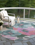 LOOMLAN Rugs Raffila Teal Washable Indoor-Outdoor Rug