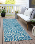 LOOMLAN Rugs Raya Teal Washable Indoor-Outdoor Rug