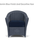 Lloyd Flanders Reflections Wicker Dining Chair Sunbrella Cushion
