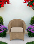 Lloyd Flanders Reflections Wicker Dining Chair Sunbrella Cushion