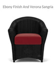 Lloyd Flanders Reflections Wicker Dining Chair Sunbrella Cushion