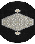 LOOMLAN Rugs Riven Black Washable Indoor-Outdoor Rug