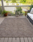 LOOMLAN Rugs Riyala Brown Washable Indoor-Outdoor Rug