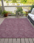 LOOMLAN Rugs Riyala Purple Washable Indoor-Outdoor Rug