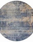 LOOMLAN Rugs Roumiya Blue Washable Indoor-Outdoor Rug