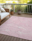 LOOMLAN Rugs Sahari Pink Washable Indoor-Outdoor Rug