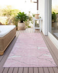 LOOMLAN Rugs Sahari Pink Washable Indoor-Outdoor Rug