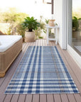 LOOMLAN Rugs Samira Blue Washable Indoor-Outdoor Rug