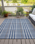 LOOMLAN Rugs Samira Blue Washable Indoor-Outdoor Rug
