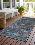 LOOMLAN Rugs San Marino Teal Washable Indoor-Outdoor Rug