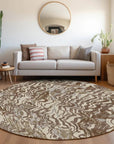LOOMLAN Rugs Saphara Brown Washable Indoor-Outdoor Rug