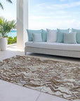 LOOMLAN Rugs Saphara Brown Washable Indoor-Outdoor Rug