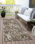 LOOMLAN Rugs Saphara Brown Washable Indoor-Outdoor Rug