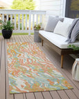 LOOMLAN Rugs Saphara Orange Washable Indoor-Outdoor Rug
