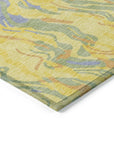 LOOMLAN Rugs Saphara Yellow Washable Indoor-Outdoor Rug