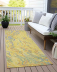 LOOMLAN Rugs Saphara Yellow Washable Indoor-Outdoor Rug