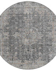 LOOMLAN Rugs Scarlune Gray Washable Indoor-Outdoor Rug