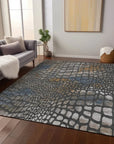 LOOMLAN Rugs Siena Gray Washable Indoor-Outdoor Rug