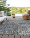 LOOMLAN Rugs Siena Silver Washable Indoor-Outdoor Rug