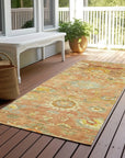 LOOMLAN Rugs Sofia Orange Washable Indoor-Outdoor Rug