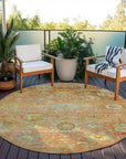 LOOMLAN Rugs Sofia Orange Washable Indoor-Outdoor Rug