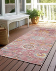 LOOMLAN Rugs Sofia Pink Washable Indoor-Outdoor Rug