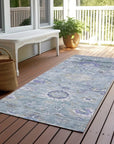 LOOMLAN Rugs Sofia Sky Washable Indoor-Outdoor Rug