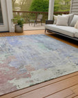 LOOMLAN Rugs Sofina Purple Washable Indoor-Outdoor Rug