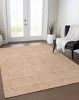 LOOMLAN Rugs Solandra Orange Washable Indoor-Outdoor Rug