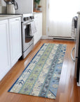 LOOMLAN Rugs Solara Blue Washable Indoor-Outdoor Rug