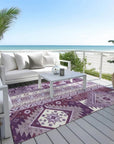 LOOMLAN Rugs Solara Purple Washable Indoor-Outdoor Rug