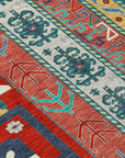 LOOMLAN Rugs Solara Red Washable Indoor-Outdoor Rug