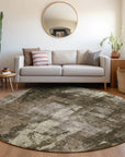 LOOMLAN Rugs Solayne Brown Washable Indoor-Outdoor Rug